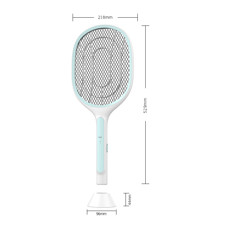 2022 JIAGE hot selling rechargeable led mosquito killer bat swatter with suv light and safety electric