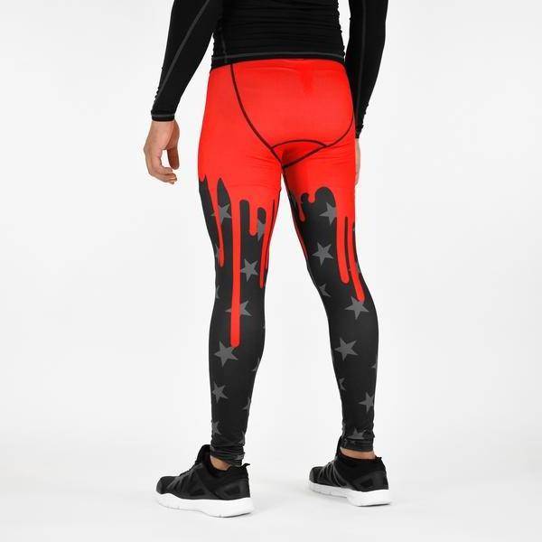 Custom Men Tie Dye Leggings Gym Red Black Blue Yasin wears Fitness Running Gym Tights Pants Wholesale Sportswear Leggings