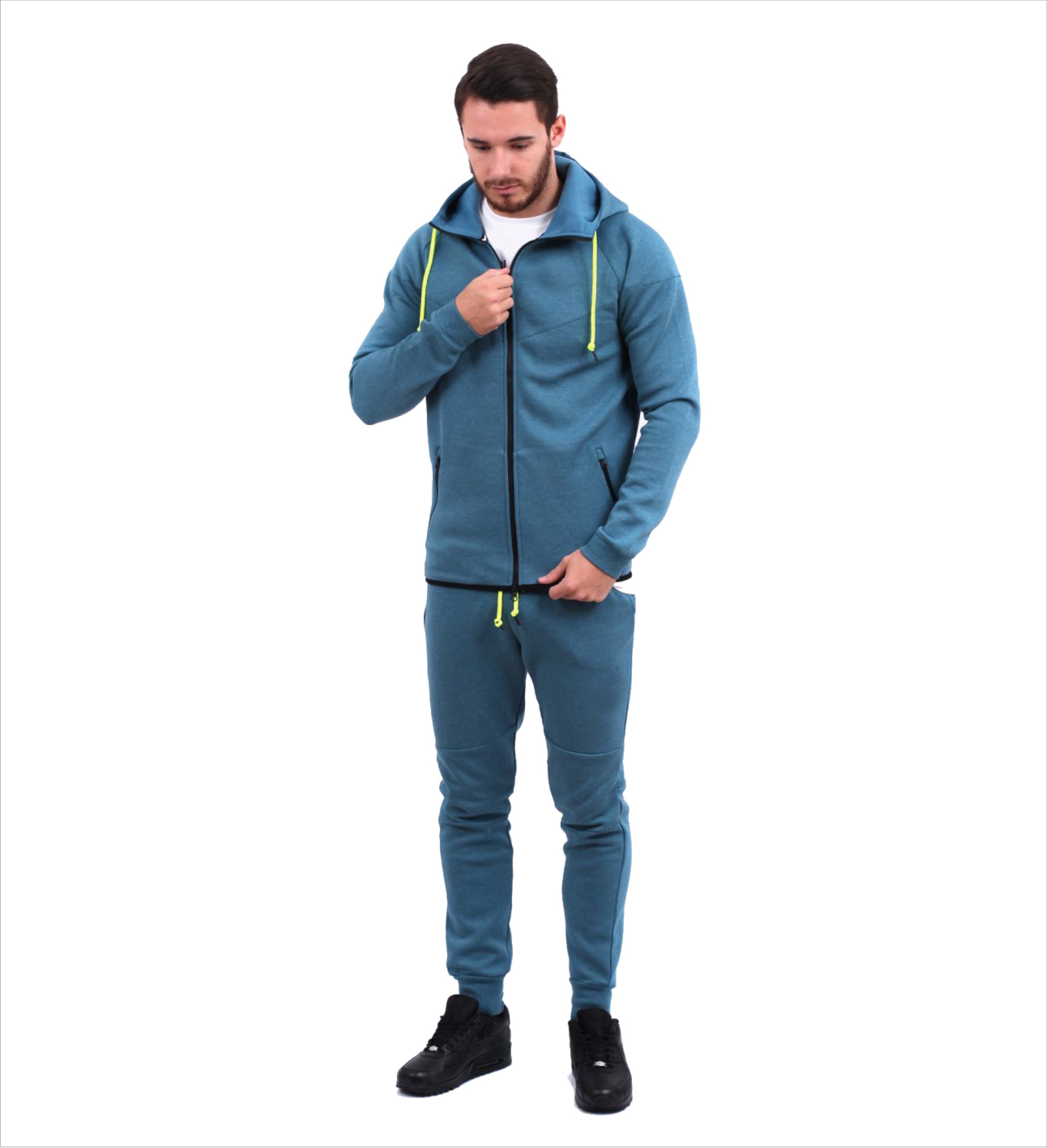 High Quality Streetwear Over Size Wholesale Sweatsuit Fashion Clothing Men Blank Hoodies Joggers Custom Pullover Cotton OEM