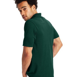 Custom OEM Deep Green Forest Polo Shirt Custom Own Design 100 Percent Cotton Turtleneck Pique Polo T Shirt For Men