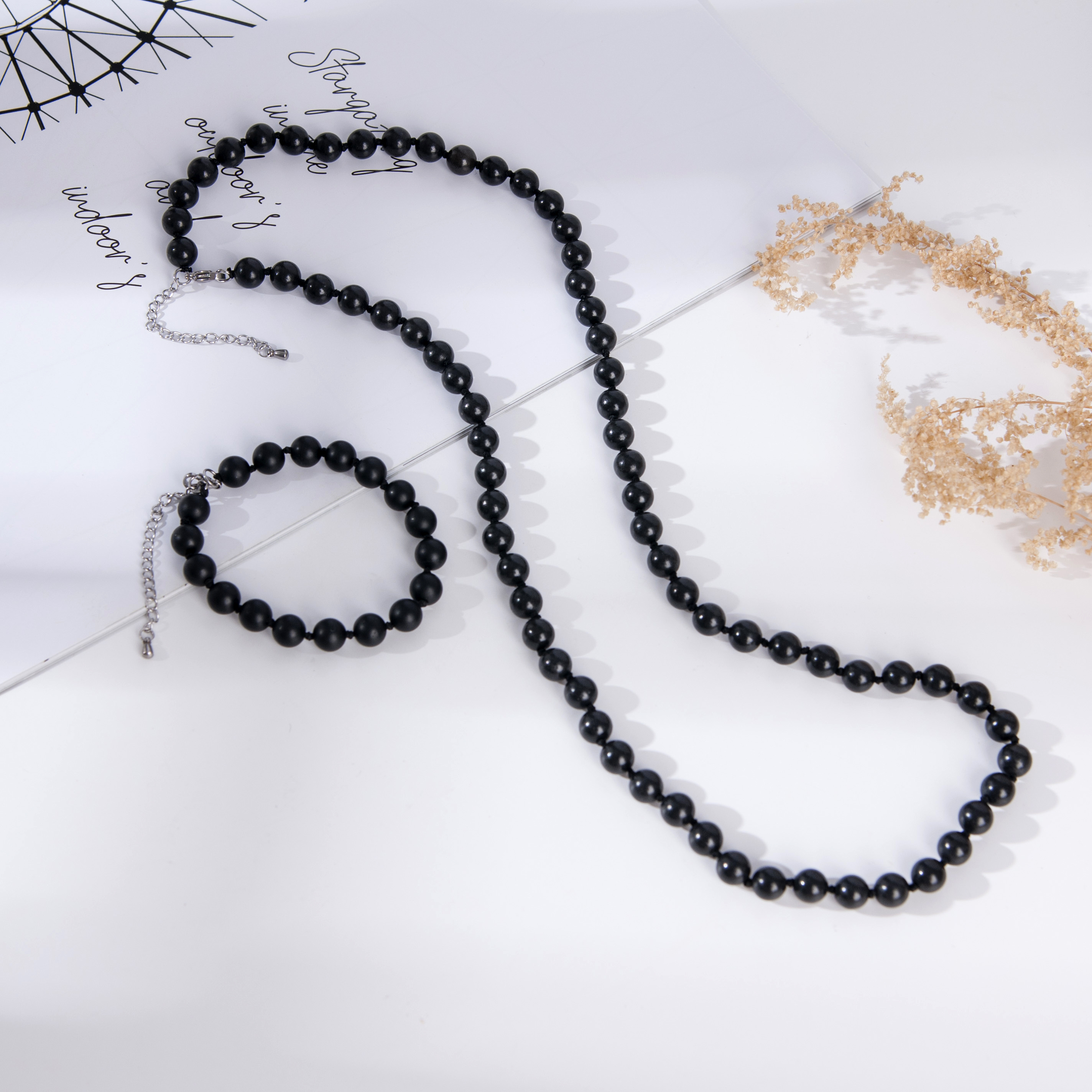 Wholesale white pearl strand natural freshwater loose pearls beads necklace set for fashion jewelry set