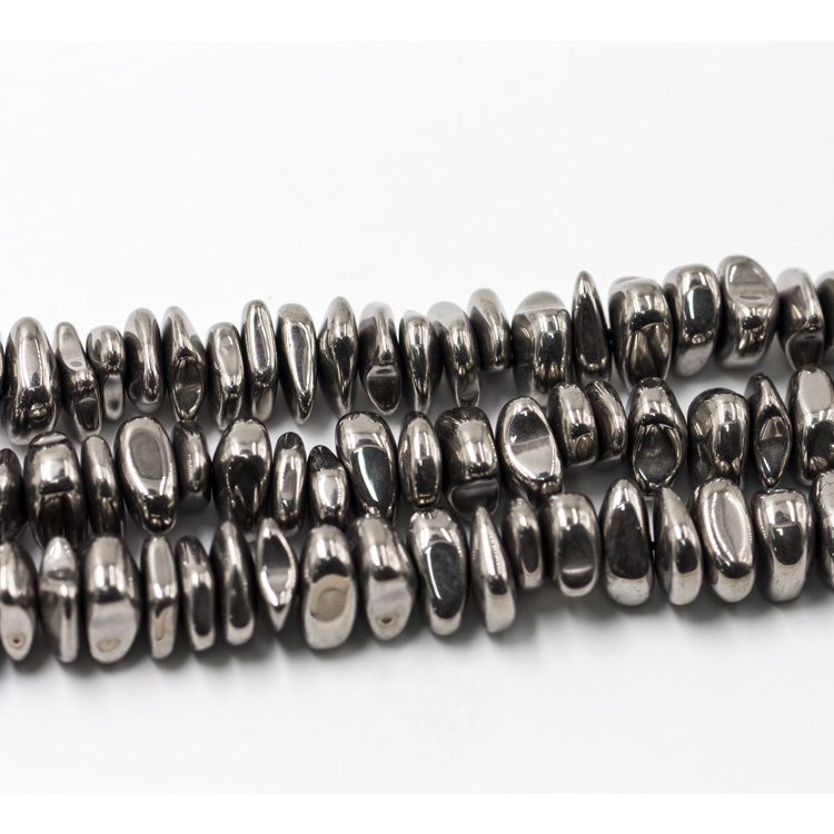 Wholesale Hematite Gemstone beads hematite chips 12mm silver Beads Strand for Jewelry Making