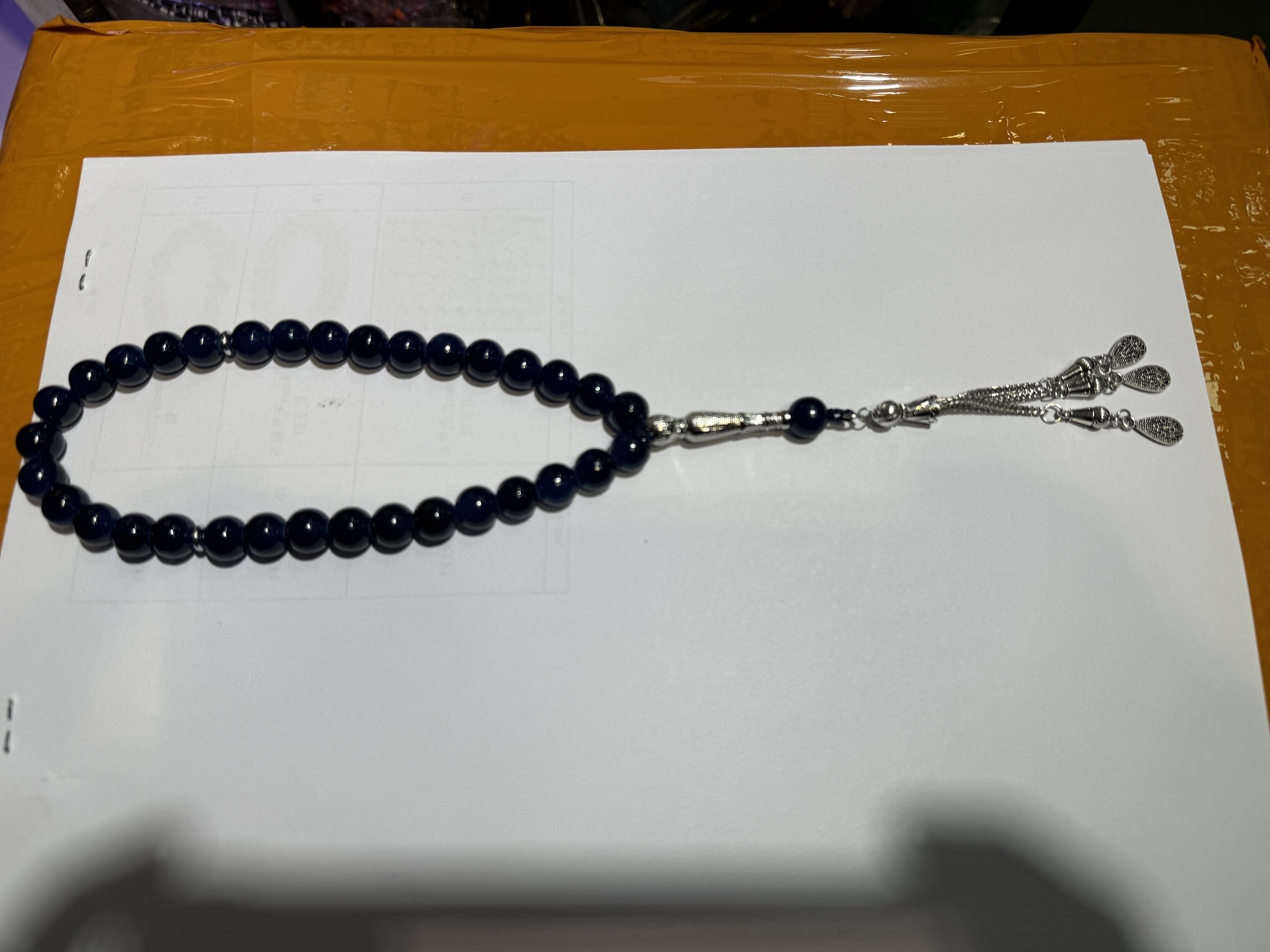 Hot selling Painted Glass prayer beads Muslim prayer Rosary 33 beads wholesale for fashion jewelry making