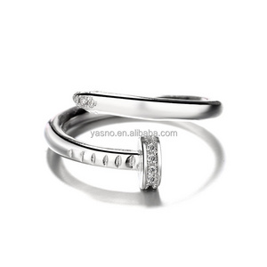 Best Selling Classics Design TI Nail Ring 925 Sterling Silver Jewelry Women Gift