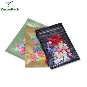 Mylar Three Side Small Clear Safe Plastic Heat Seal Food Packaging Poly Flat Bags With Top