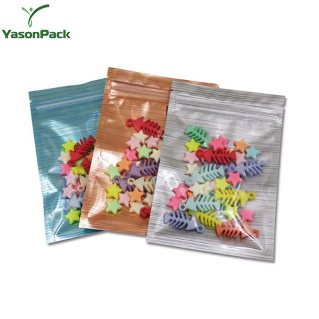 Mylar Three Side Small Clear Safe Plastic Heat Seal Food Packaging Poly Flat Bags With Top