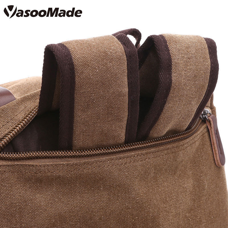 8691 Male Multifunction Bag Rucksack leather Laptop lock for Wax Canvas Messenger Briefcase Bag