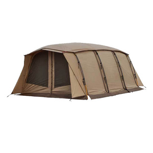 T088 Large space thickened outdoor 2 bedroom tunnel tent camping familial