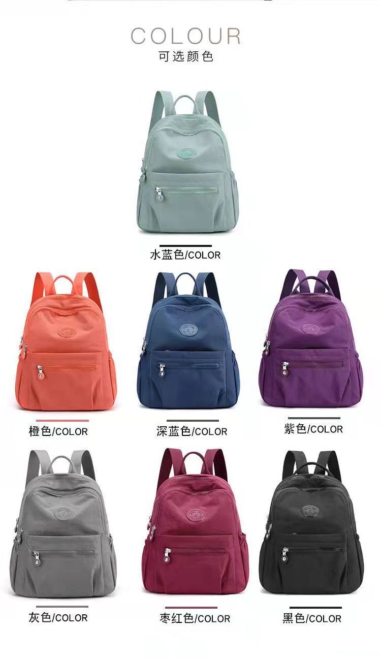 Waterproof mini backpacks simple and versatile fashion light travel backpack for women