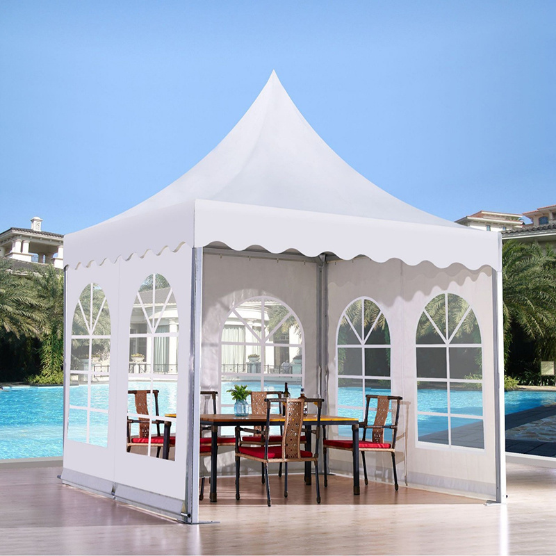 T081 Aluminum high peak tent 3X3 4X4 5X5 6X6 wedding party pagoda tents for events