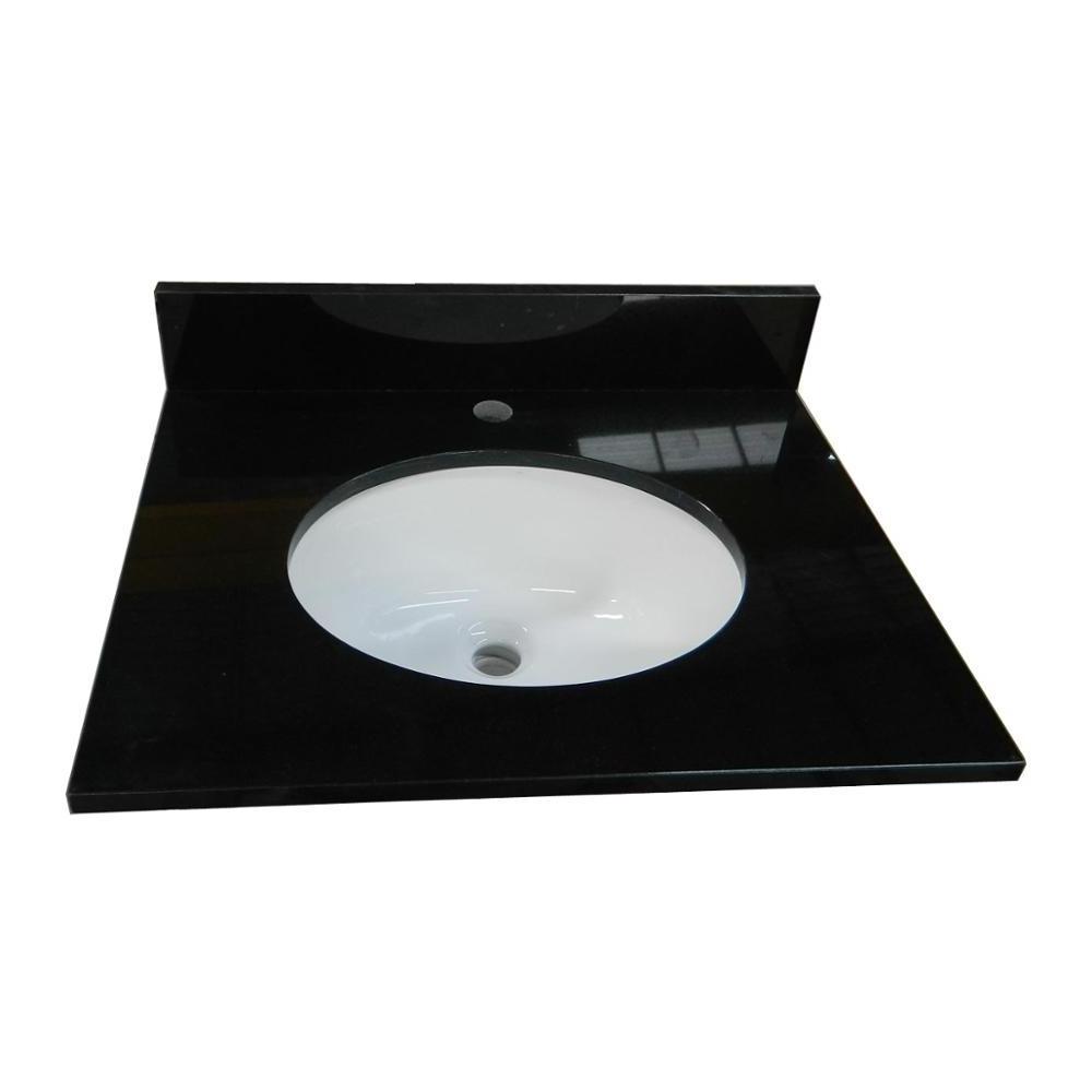 31inches by 22 inches Shanxi Absolute Black Granite Vanity top with sink