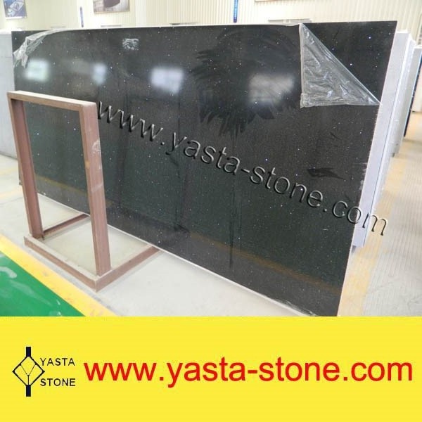 Price Per Square Meter Quartz Slab Black Mirror Quartz Stone