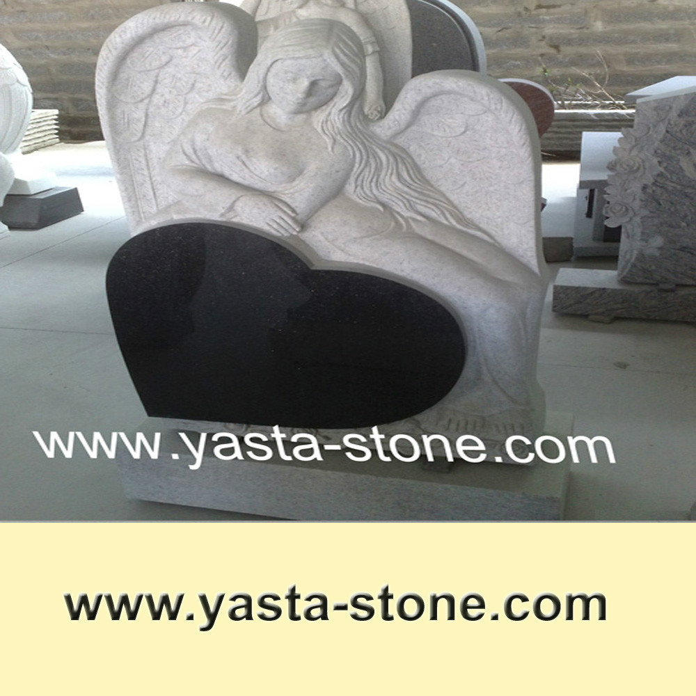 On Sale Angel White Granite Gravestone