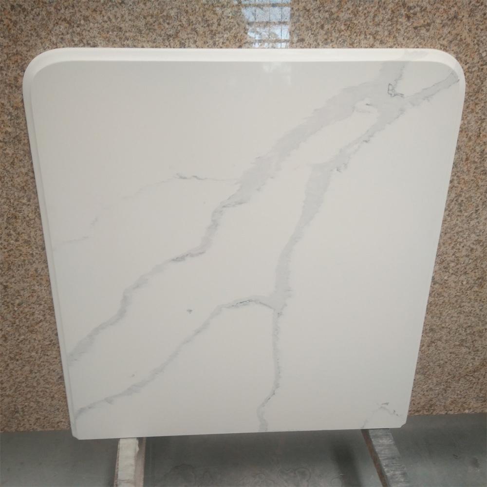 Cheap price white Calacatta Gold Quartz Stone Slab