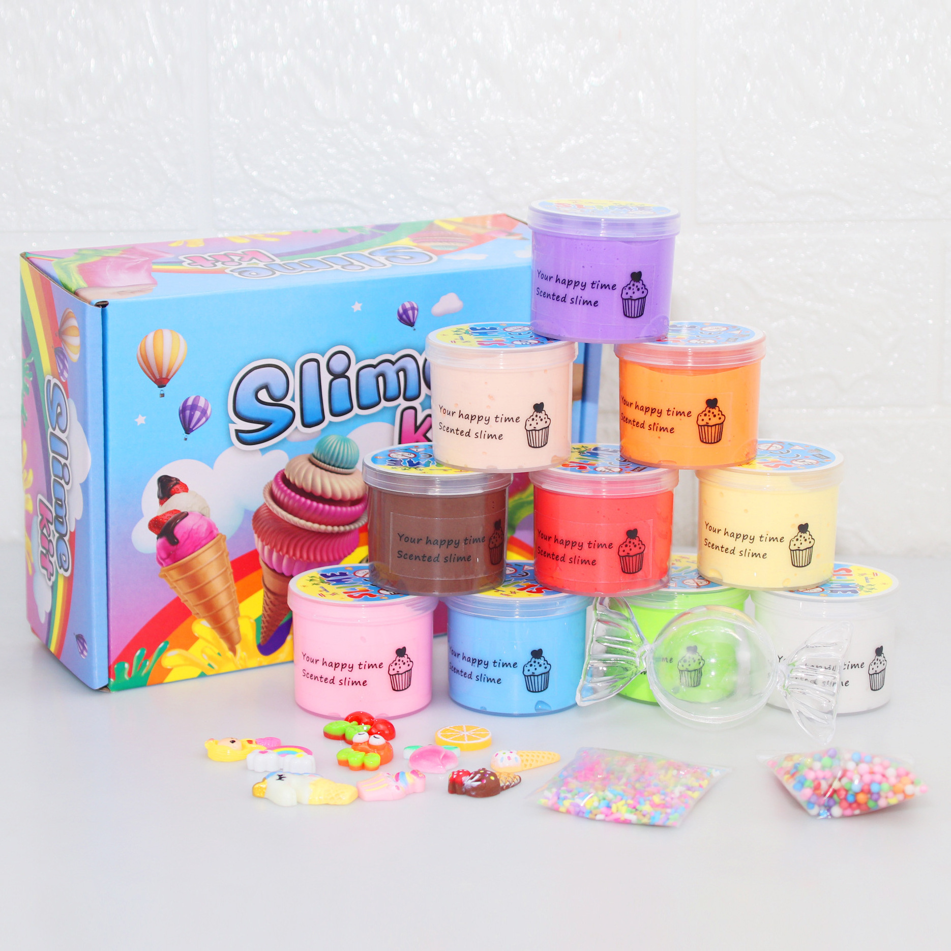 Limo Supplier Color putty glue DIY making kit air dry soft modeling polymer clay play dough Kids 60ml butter slime