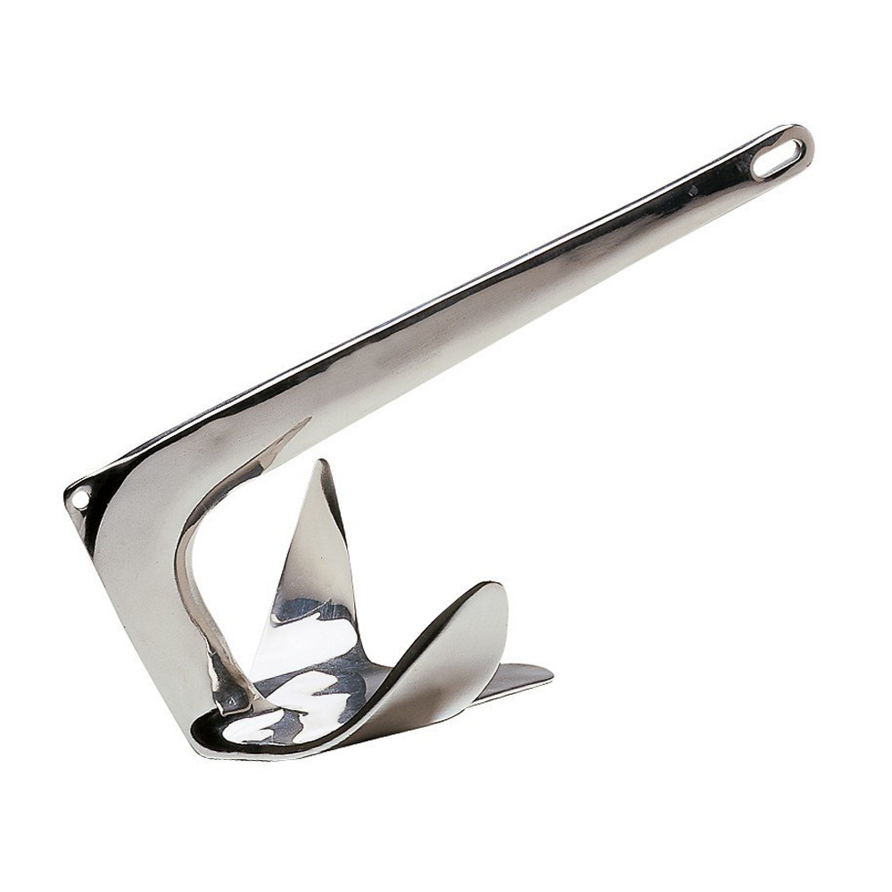 Top Manufacturers Mirror Polish Marine 316 Stainless Steel Bruce Style Boat Anchor