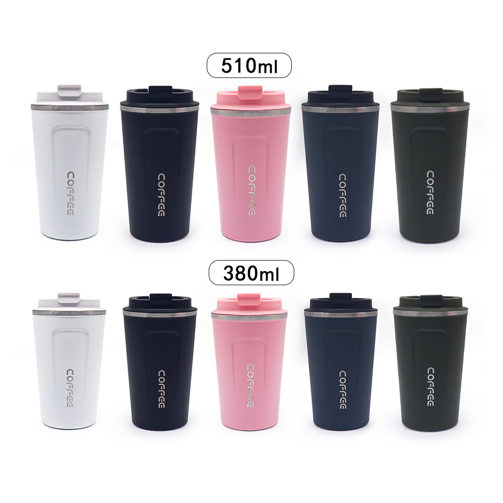 380ml/510ml Custom Logo Cup Flask Coffee Thickened Big Car Stainless Steel Small Travel coffee Mugs