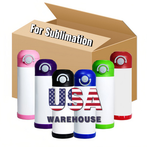 Us warehouse 12 oz kids sublimation bpa free insulated water bottles kid sippy cup flip top subliminacion tumbler wholesale bulk