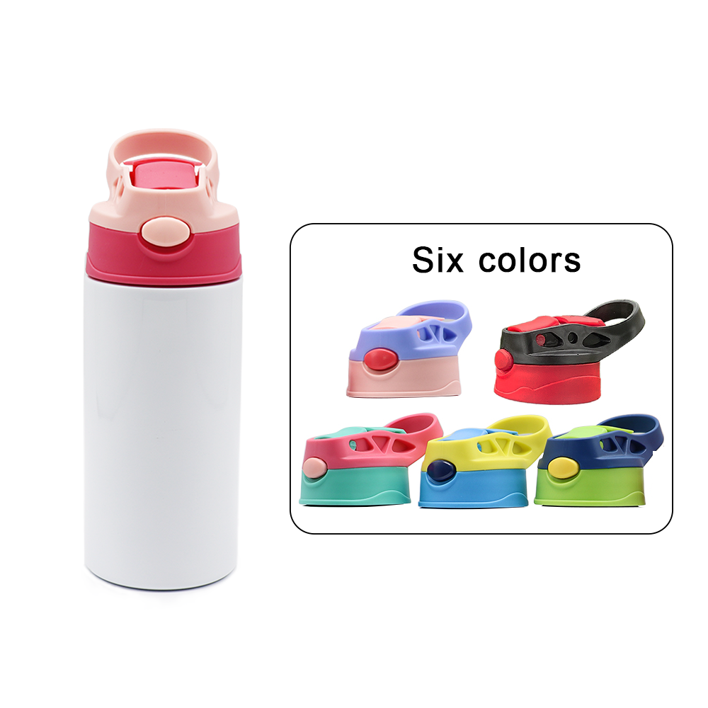 USA warehouse 12oz 350ml Sublimation blanks kids Cup Stainless Steel Flip Top straight Water Bottle Kids sublimation tumbler