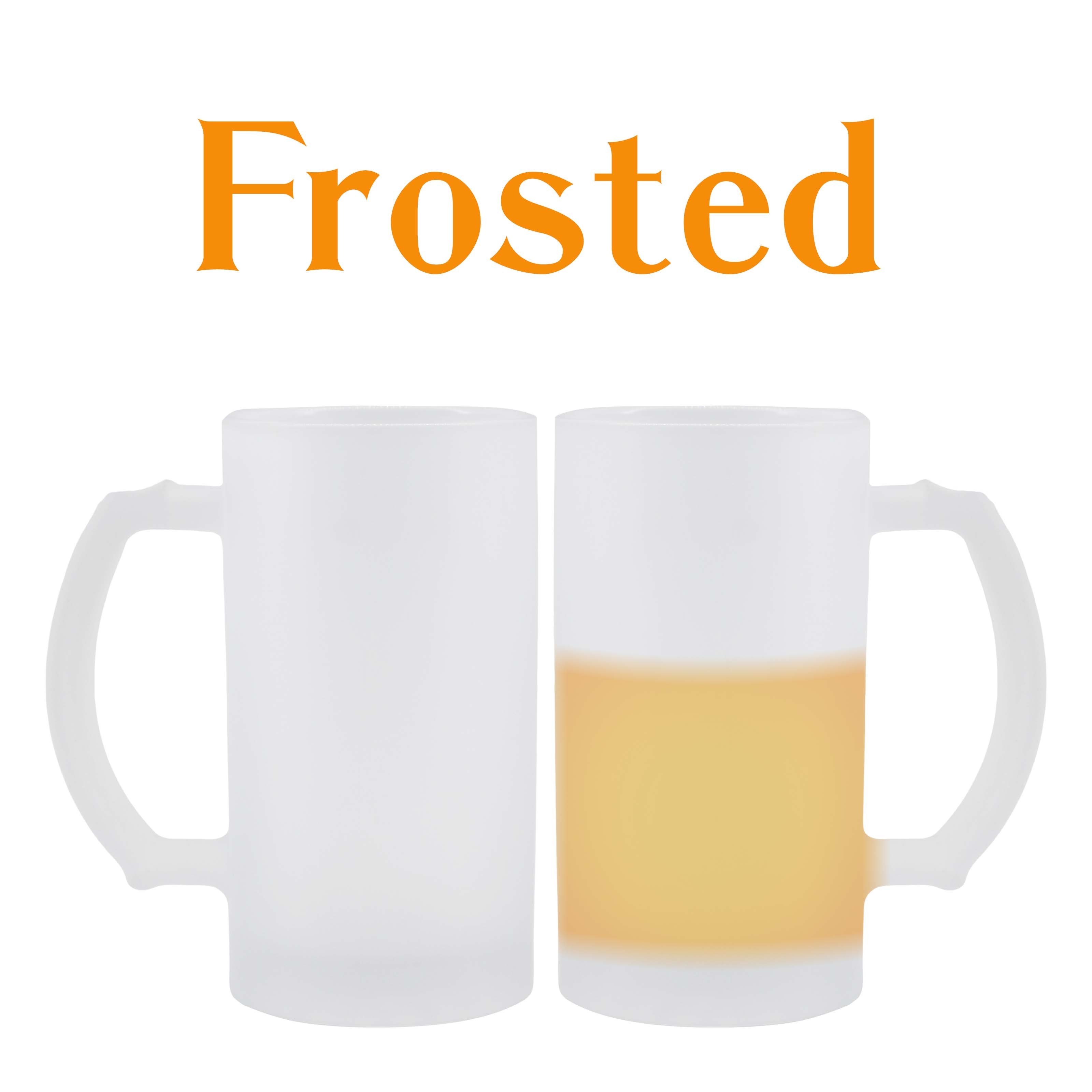 New Arrival 16Oz Chunky Customizable Sublimation Blanks Frosted Glass Beer Stein Jar Mug Mugs Wholesale With Handle