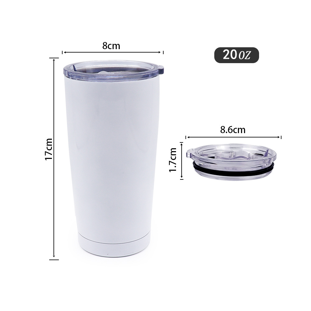 wholesale vacuum insulated 20 oz 30oz coffee travel car powder coated mugs tumbler cups in bulk with slide lid