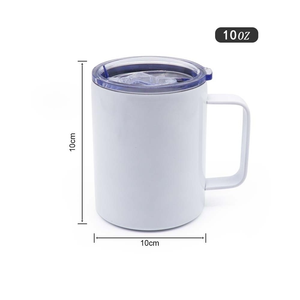 USA warehouse 12 oz stainless steel Reusable Insulated Sublimation Coffee Tea Mug For Sublimation DIY Printing Cup