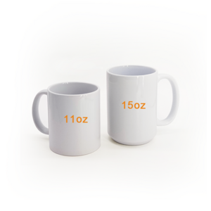 Hot Sale 11oz 15oz Porcelain Plain White custom Logo Sublimation blank Ceramic Cup Tea Coffee Mug With Logo