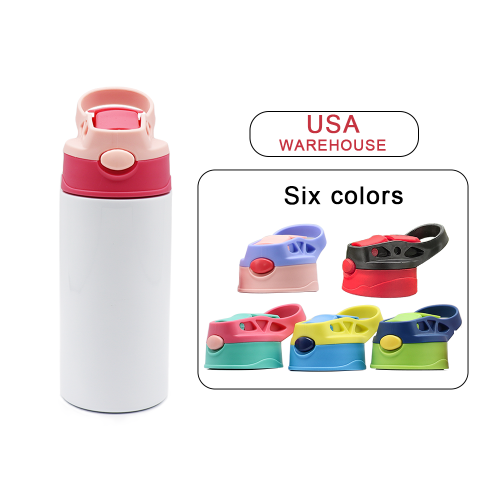 US Warehouse Mixed Color 12oz Child Stainless Steel Insulated Cute Water Bottle Straight Blank 12oz Kids Tumbler Sublimation