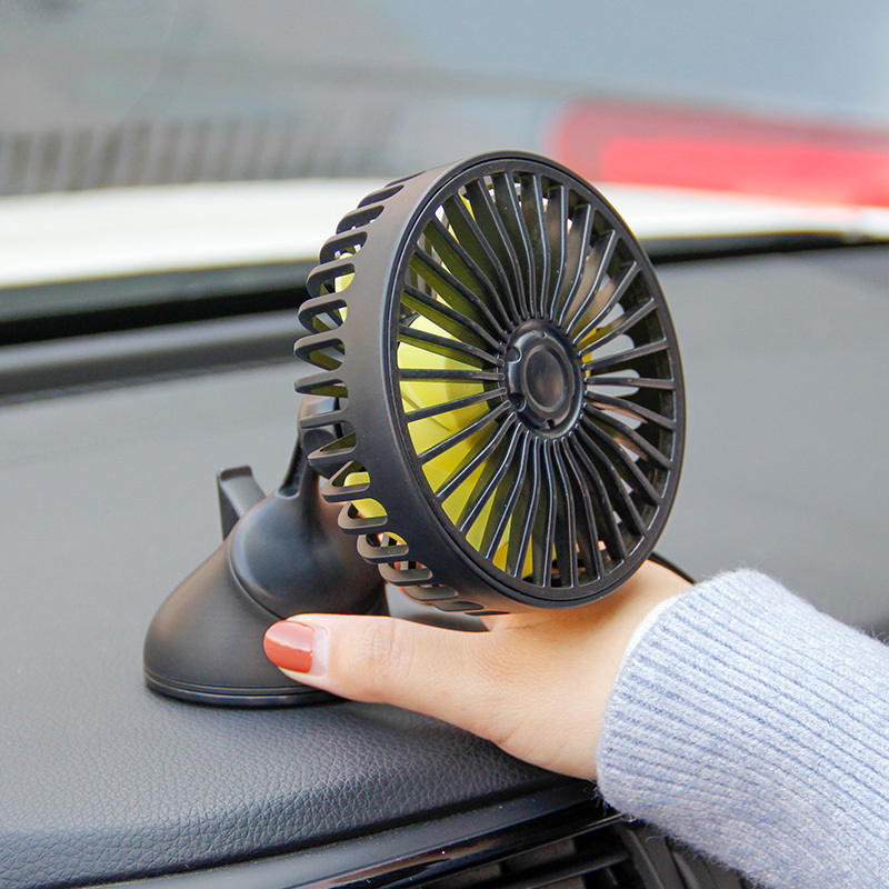 Factory wholesale car perfume fan 12v mini usb car cooling fan vehicles accessories plastic ABS portable CE F403