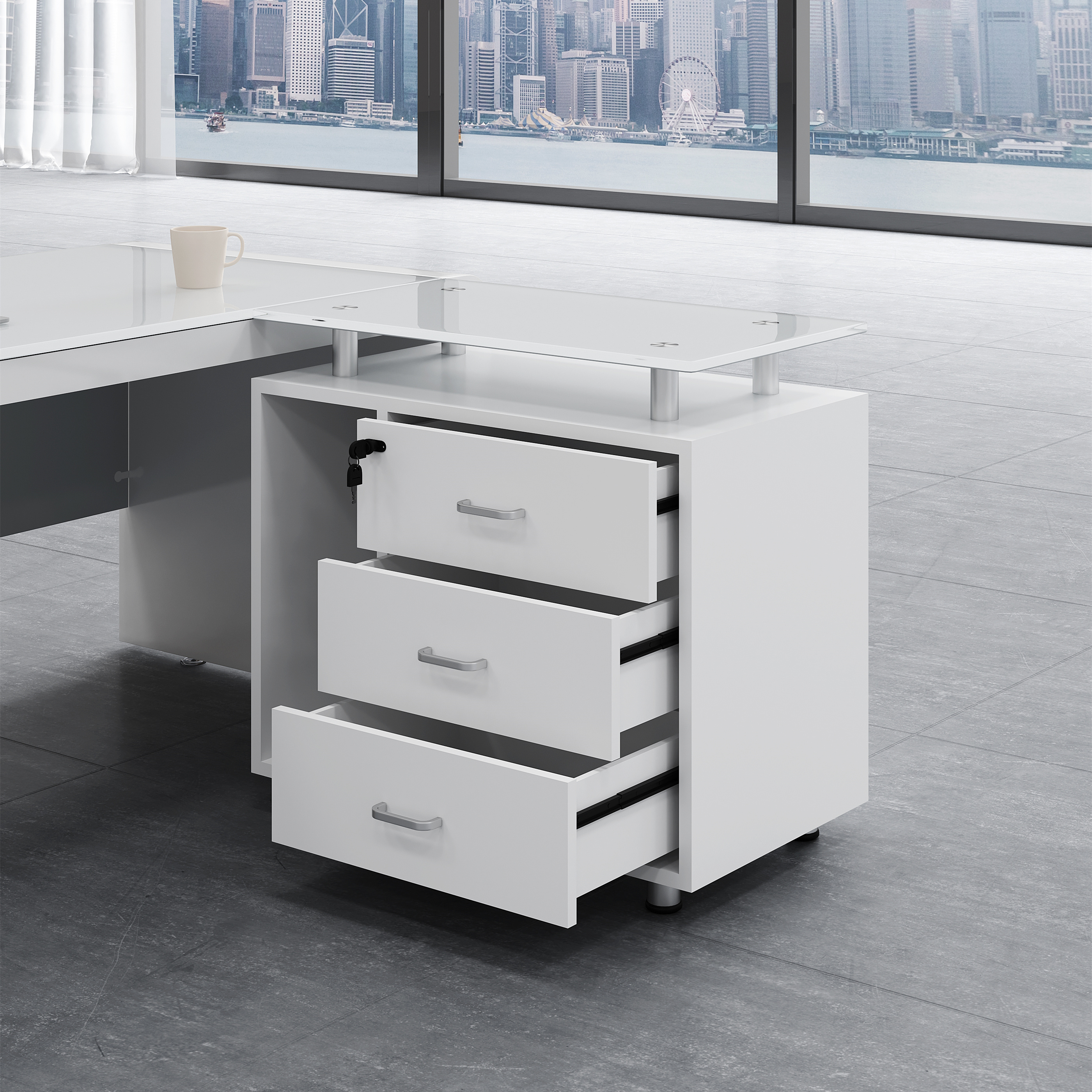 Modern Luxury Home Office Furniture Desk Executive Office Desk With Drawer Table