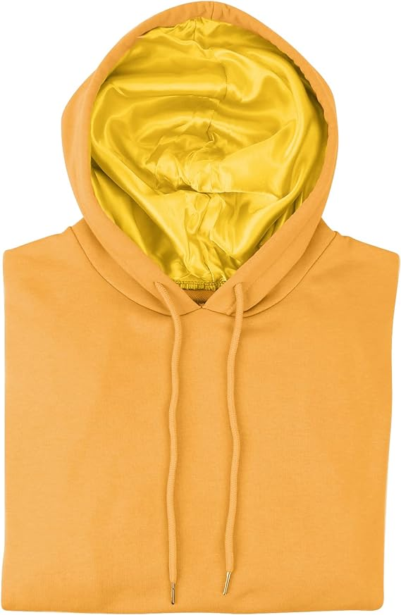 wholesale men 100% cotton sweatshirt hoodies custom heavyweight oversized pullover streetwear satin lined hoodie