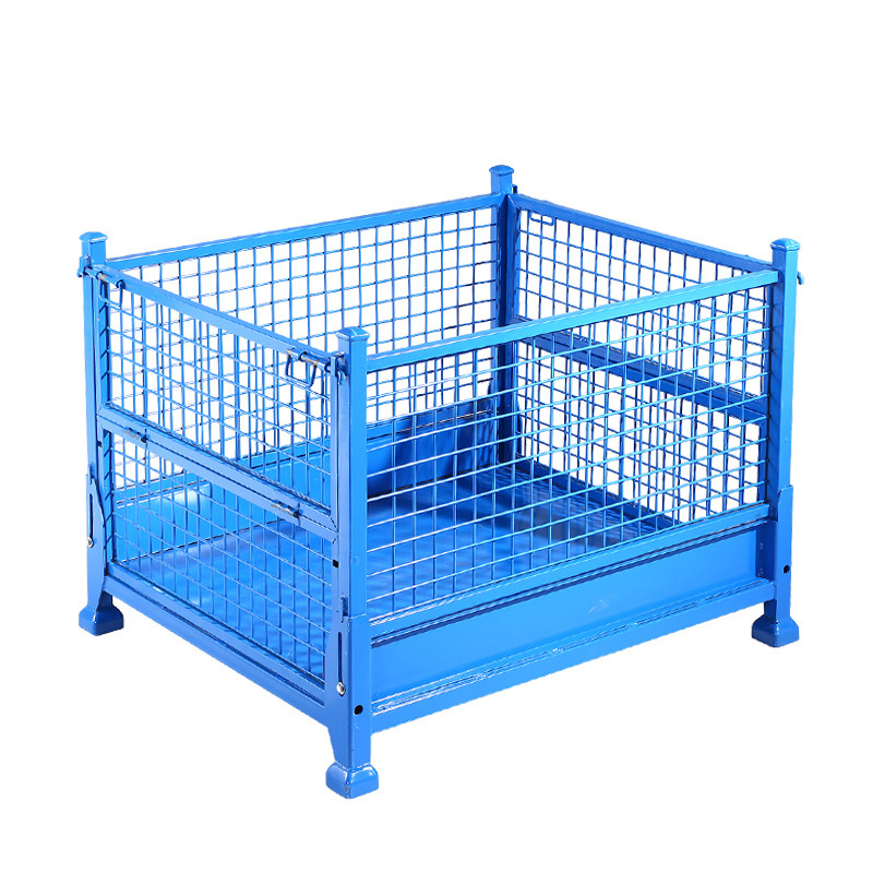 Manufacture CASE CARTER China Factory Wire Mesh Steel Stackable Pallet Cage OEM Used for firewood metal pallet Cage For Sale