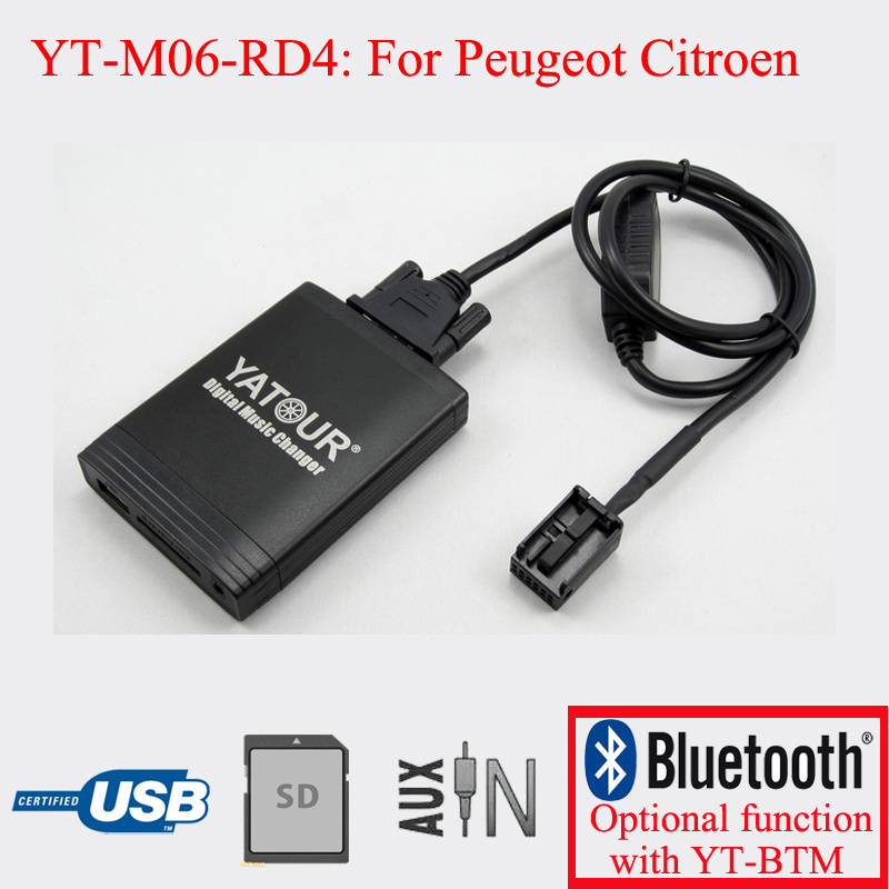 Yatour Hi-fi car audio digital music changer YT-M06 USB SD MP3 player for Peugeot Citroen