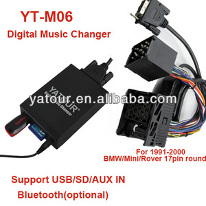 10pin plug with 17way round pin connector yatour bm1digital music changer BM1 e46 mp3 cd changer