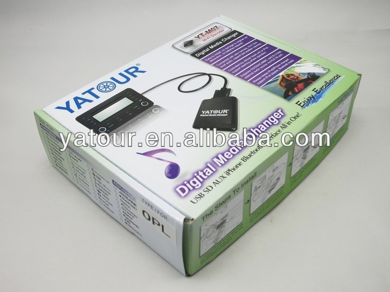 Digital Media Changer (Yatour YT-M07 YTM07) USB +Dock+SD +AUX+BT extension Car CD player interface mp3 adapter