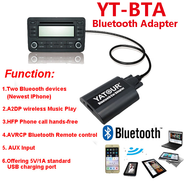 Yatour Hi-fi factory car radios Blue-tooth AUX kit for Toyota Lexus car radio CD Changer