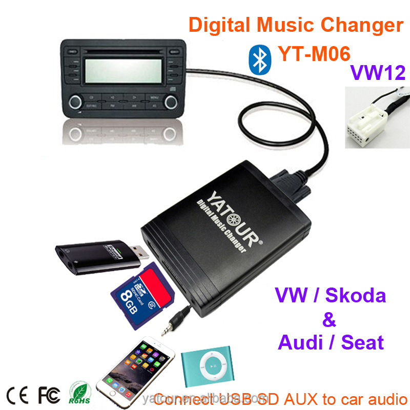 Car Stereo USB/MP3/SD/MP3 Digital Music Changer for VW