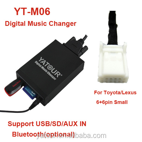 Toyota big plug/small plug/cdc plug car stereo usb mp3 aux adapter for toyota lexus