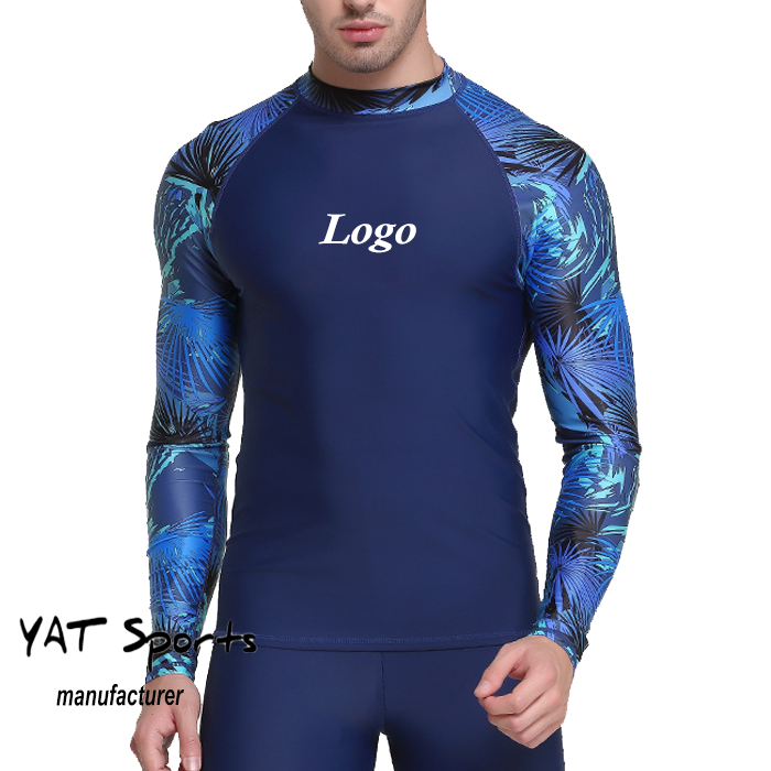 Custom logo sublimation printing long sleeve base layer surfing wetsuit scuba diving suit for men