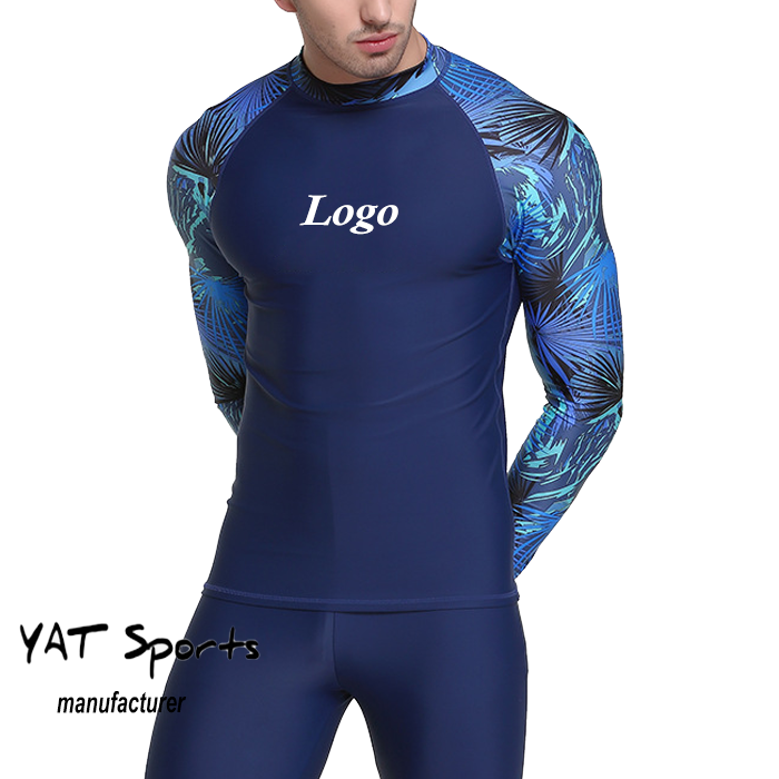 Custom logo sublimation printing long sleeve base layer surfing wetsuit scuba diving suit for men