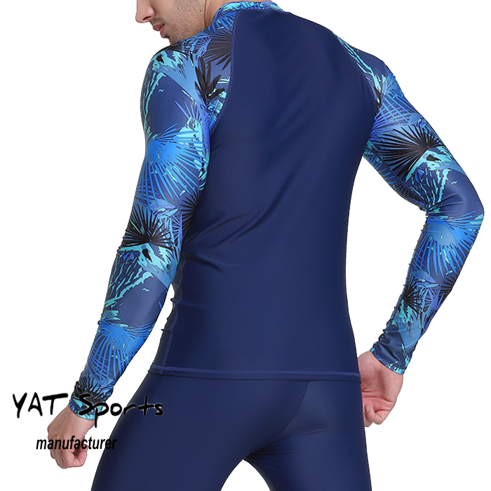 Custom logo sublimation printing long sleeve base layer surfing wetsuit scuba diving suit for men