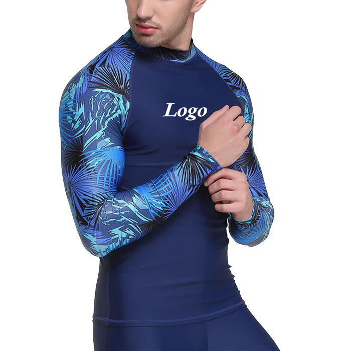 Custom logo sublimation printing long sleeve base layer surfing wetsuit scuba diving suit for men