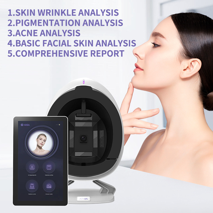 Portable 3D AI Face Skin Diagnostics Analyzer Facial Tester Scanner Magic Face Mirror Device Skin Analysis Machine Skin Analyzer