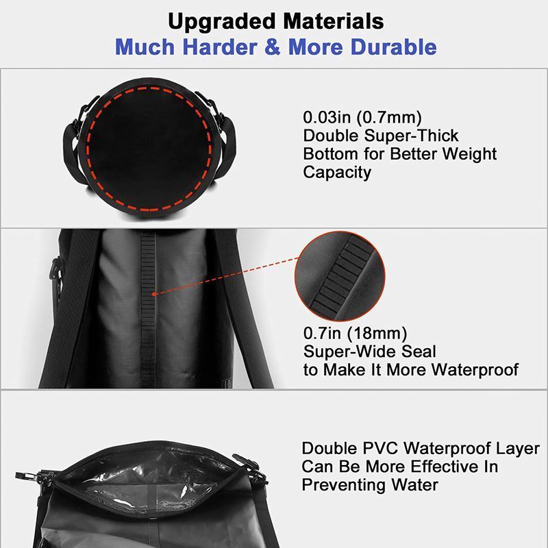 Mountain Land Large Capacity Durable Customization  Logo 600D TPU Tarpaulin Outdoor Submersible Bag Waterproof  Backpack