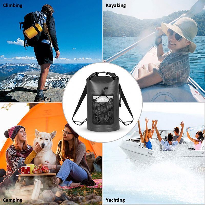 Mountain Land Large Capacity Durable Customization  Logo 600D TPU Tarpaulin Outdoor Submersible Bag Waterproof  Backpack