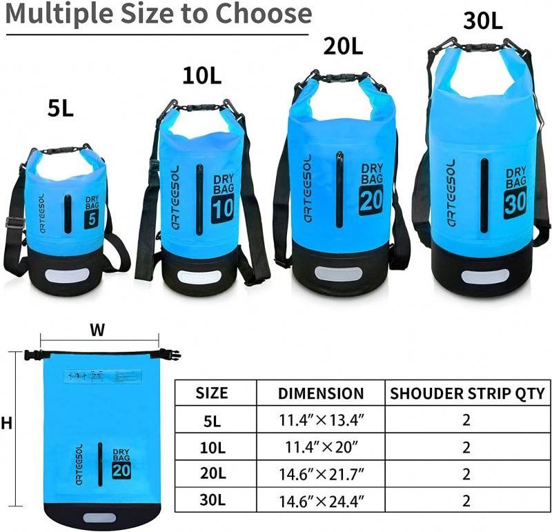 Wholesaler Custom Logo PVC Tarpaulin Outdoor Travel Active Sport Roll Top Waterproof Dry Bag Backpack