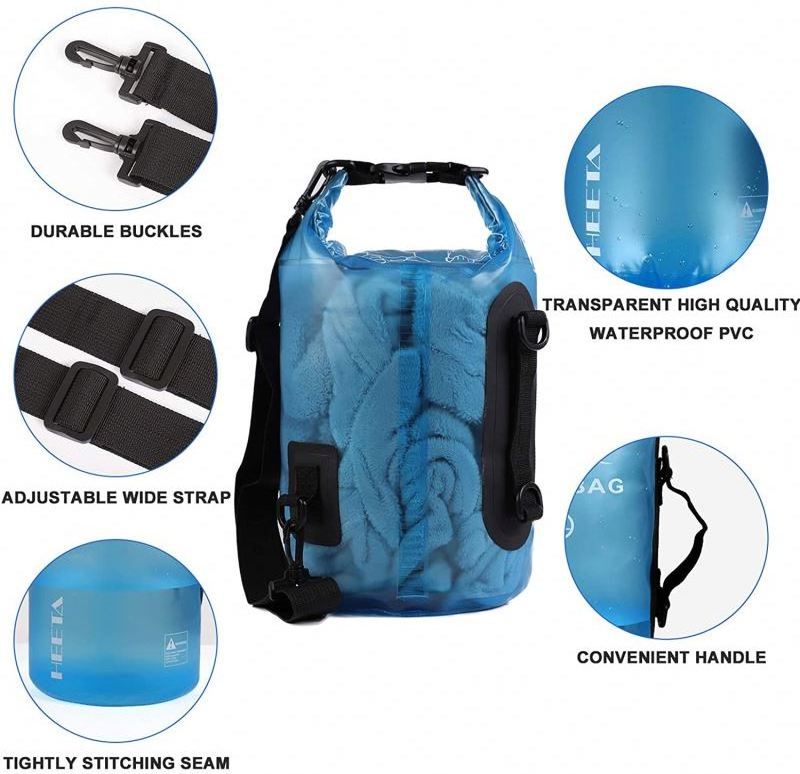 Waterproof Dry Bag - Roll Top Dry Compression Sack Keeps Gear Dry for Kayaking Beach Rafting Boating Hiking Camping