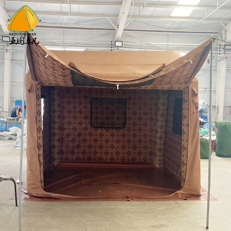 Middle East style yellow air tent inflatable camping tents outdoor for event canvas tent waterproof