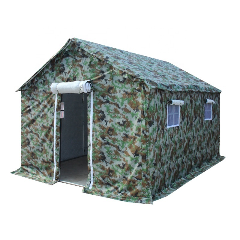 Wholesale high quality waterproof disaster relief canvas wall  tent desert heavy duty tents