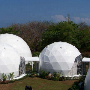 Yatuzhuofan Luxury dome house living hotel resort glamping tents with bathroom All size customized steel frame geodesic dome